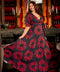 Vneck Puffed Sleeve Maxi Dress